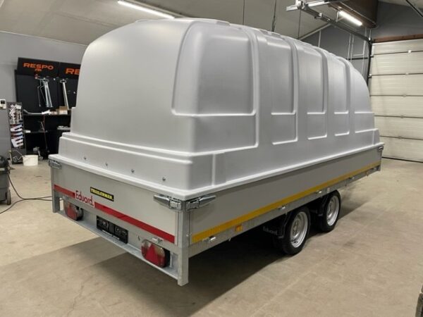 Lavetti peräkärry kuomulla 2700kg Eduard Flatbed 180×406x30cm Traileman konelavetti myynti