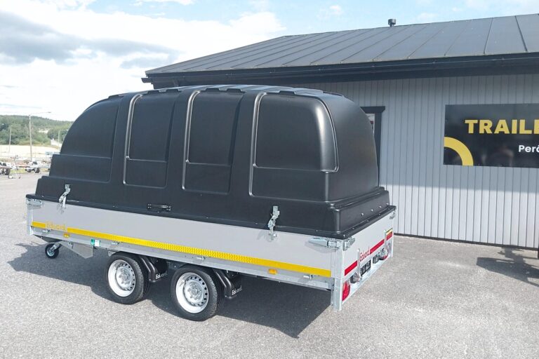 Eduard Flatbed sivulle aukeava kuomullinen lavettikärry 2700kg, kantavuus 2130kg, 180x350x30cm Trailerman lavettimyynti_1