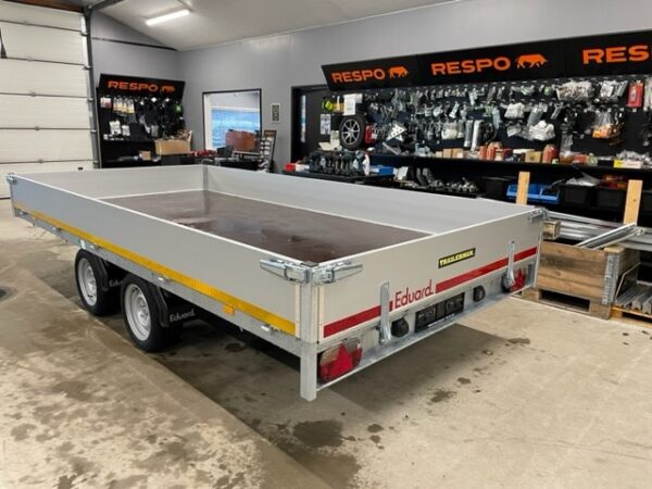 Flatbed lavettikärry 2700kg, kantavuus 2130kg, 200x406x30cm, Eduard - Image 3