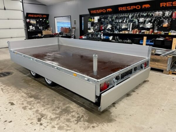 Flatbed lavettikärry 2700kg, kantavuus 2130kg, 200x406x30cm, Eduard - Image 5