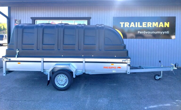 Jarruton kuomukärry 750kg, 150x350x42cm, Respo 750M351L150-33PLH