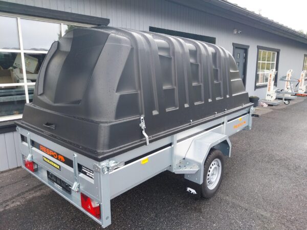 Jarruttomat peräkärryt kuomulla 750 kg Respo 750M301L150-33PLH, 150x300x33 cm – Trailerman