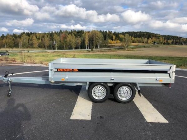 Jarruton lavettikärry 750kg, kantavuus 420kg, 150x325x33cm, Respo 750P332T150-33 - Image 2