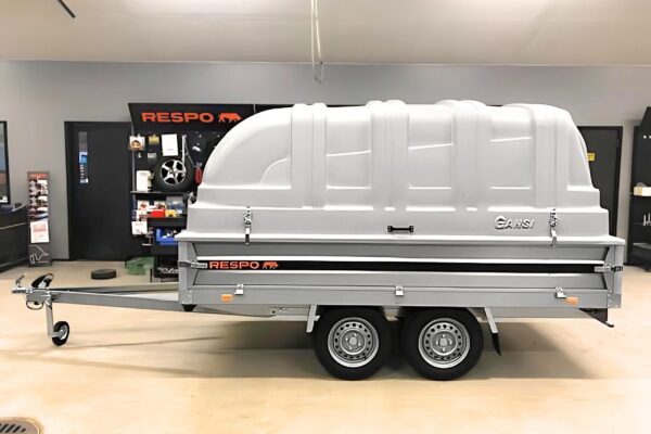 Respo 750P332T150-33 PLH sivulle aukeava kuomullinen jarruton lavettikärry 750kg, 150x325x33cm Trailerman peräkärry verkkokauppa_1