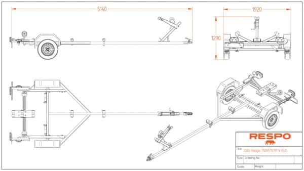 Rekisteröity Venetraileri tarjous 750kg Respo 750V511L191 192×514cm Trailerman peräkärrymyynti