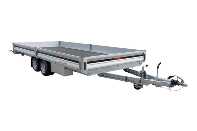 Lavettikärry 2700kg, 235x550cm, sis. rampit, tukijalat ja työkalulaatikko, Respo 2700P552T225-30