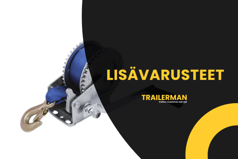 Lisävarusteet peräkärryyn, perävaunuun ja traileriin Trailerman