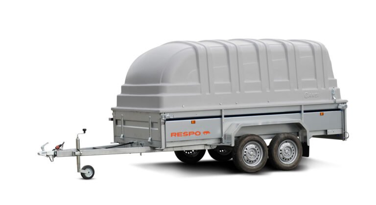 Jarruton kuomukärry keinutelillä 750kg, 150x350x42 cm, Respo 750M352B150-42