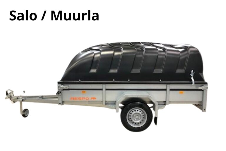 Salo/Muurla Jarruton kuomukärry 70 cm kuomulla 750kg, -Heti käyttöön 24/7, Respo 750M271L125-33 PLH DXC-505