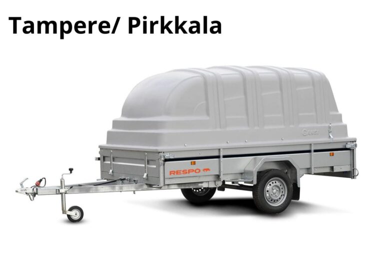 Tampere/Pirkkala Kuomukärry jarruton 750kg, -Heti käyttöön 24/7, Respo 750M301L150-33 DVX-123