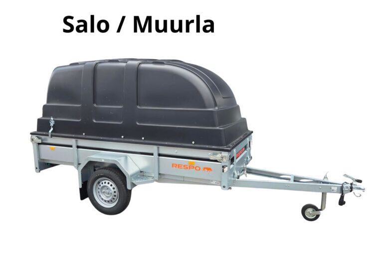 Salo/Muurla Jarruton kuomukärry 750kg, -Heti Käyttöön - Respo 750M271L125-33 PLH DXC-580