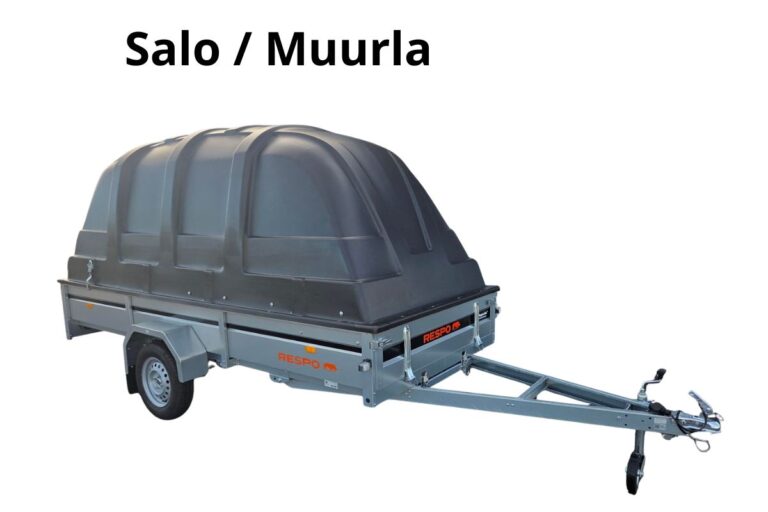 Salo/Muurla Jarruton kuomukärry 125 cm kuomulla 750kg - Heti käyttöön 24/7, Respo 750M351L150-33PLH, DXK-877